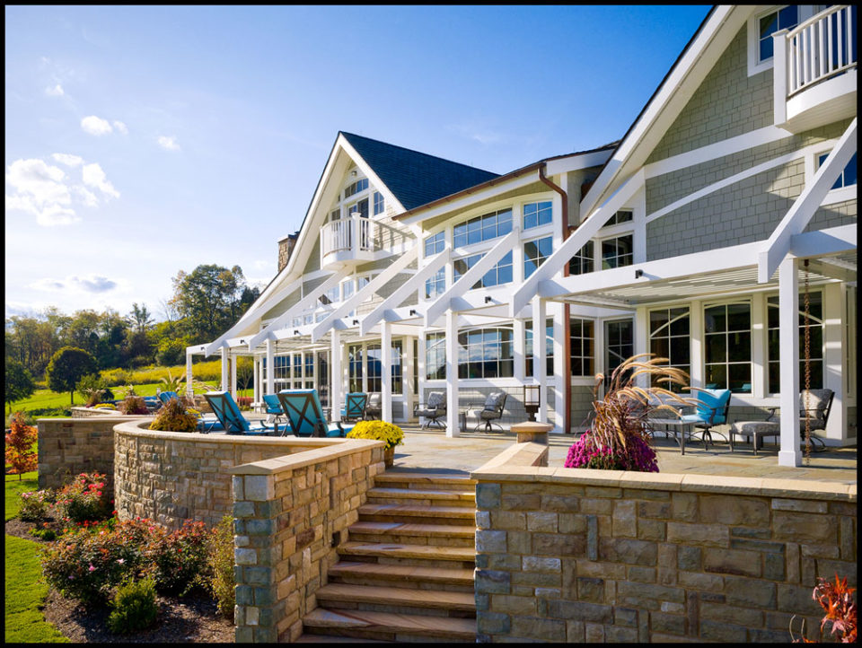 Patio lighting on a porch