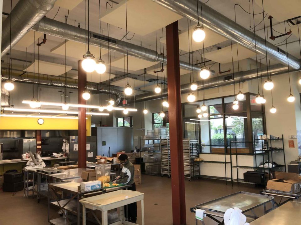 Pendant lighting at Community Kitchen Pittsburgh