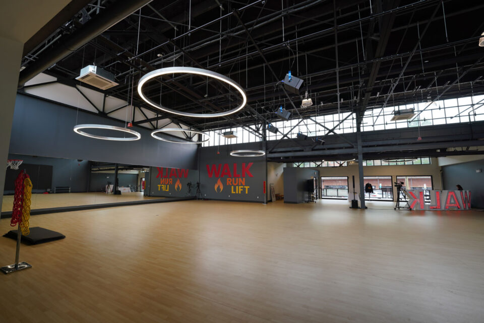 Ring Lighting installed in an open gym space