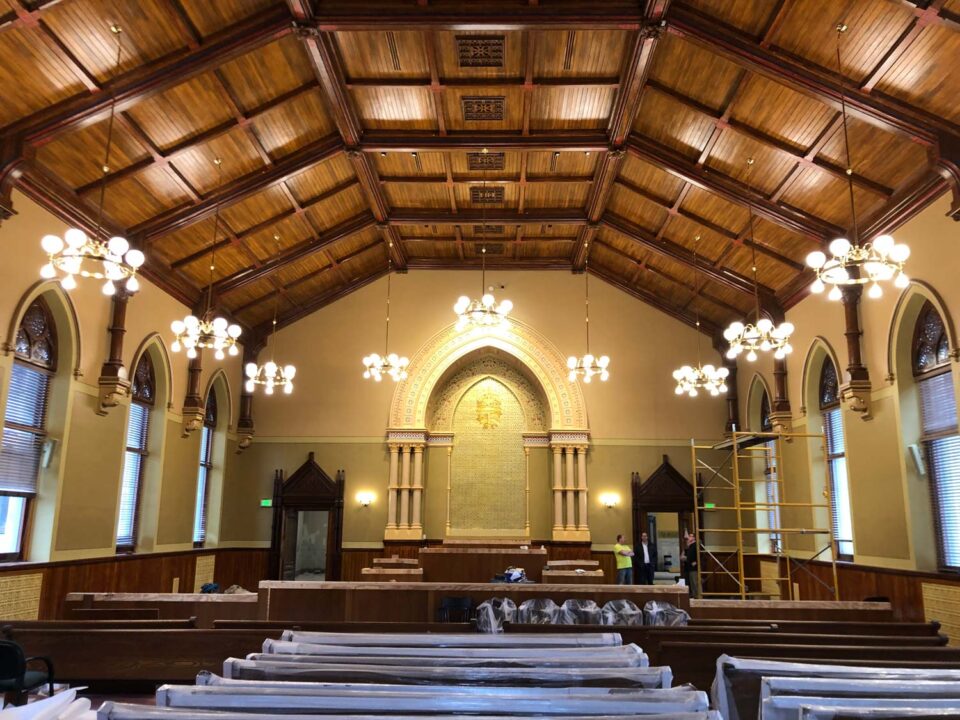Classic pendant lighting at Blair County Courthouse